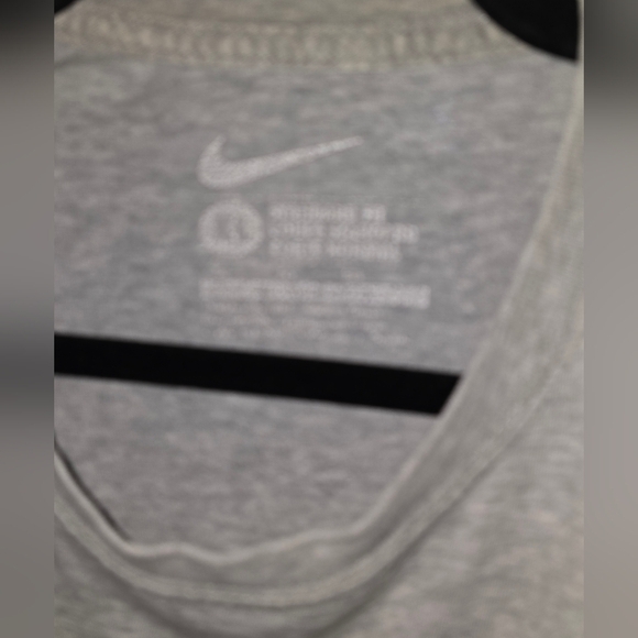Nike Gray "Just Do It" Tee | XL | Purple & Orange Swoosh | Flawed - Picture 4 of 4